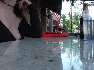 Shy Goth Exhibitionist Dinner Date And Bookstore Flashing-5