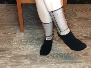 Kelly_feet my new beautiful black socks foot(porn)-1