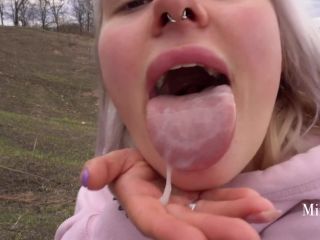 Our Bike Ride Turned Into A Sweet Blowjob With Cum In Mouth  Miradavid 1080p-9