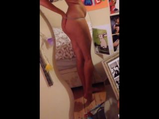 Nice amateur Girlfriendf strip teasing and playing on cam-8