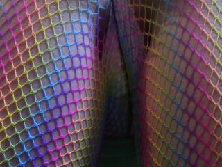 M@nyV1ds - MelanieSweets - Ass tease with rainbow fishnet pantyhose-9