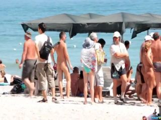 Naked body painting in beach-6