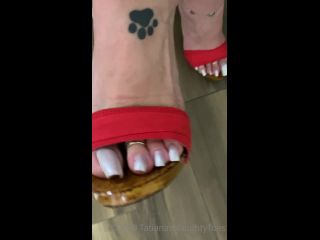 TATIANA - tatianasnaughtytoes () Tatianasnaughtytoes - new snow white pedicure red mules walking around in my red kiara mules sho 03-01-2021-8