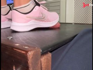 [GetFreeDays.com] Bestie cannot get enough of my Pink Nike Trainers stomping his cock. Porn Stream May 2023-4