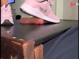 [GetFreeDays.com] Bestie cannot get enough of my Pink Nike Trainers stomping his cock. Porn Stream May 2023-9