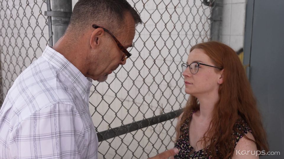 Hot Redhead With Nerdy Girl Glasses Fucks The Principal To Get Out Of D