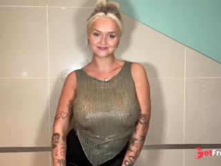 [GetFreeDays.com] Blonde with HUGE Tits Does Wet vs Dry in the shower Adult Clip June 2023-3