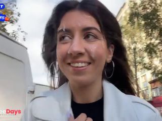 [GetFreeDays.com] Wife Cheats her Husband in the Entrance and walks on Public with Cum on Face - Cumwalk Porn Clip January 2023-7