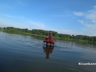 Kisankanna - Squirt In A Public Place. Swimming In The Lake With Cloth ...-0