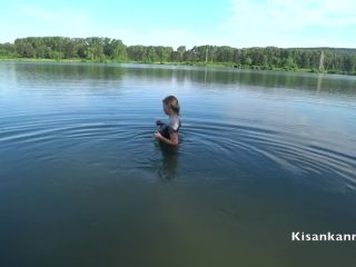 Kisankanna - Squirt In A Public Place. Swimming In The Lake With Cloth ...-3
