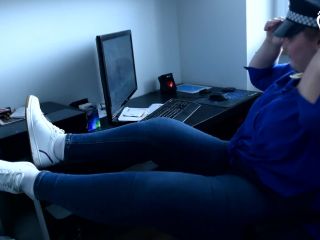 Czech SolesLazy BBW Police Woman's Smelly Socks And Feet (Big Feet, Socks, Bare Feet, Worn Socks, Police Feet) - 1080p-1