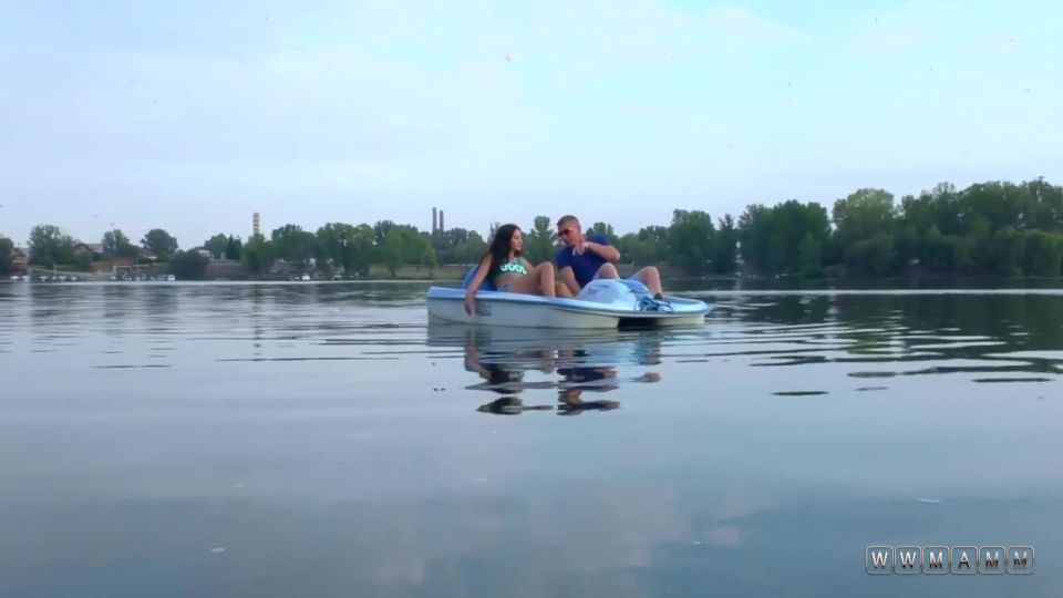 Outdoor blowjob on pedal boat*