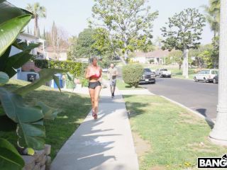 Bridgette B is out for her morning jog. Her huge tits bounce up and do ...-0