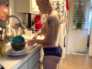 Washing Dishes Voyeur!-5