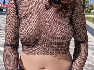 [GetFreeDays.com] I flash my tits in the center of a busy city. See-through blouse, visible breasts and erect nipples Adult Film March 2023-5