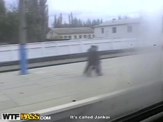 Hot amateur girl fuck on a train-4