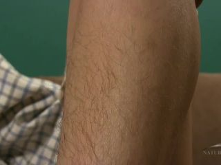 Kristina brushes her hairy legs-1