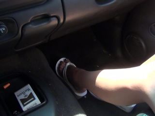 adult clip 10 Brooklyns Feet in Car, bratty femdom on fetish porn -1