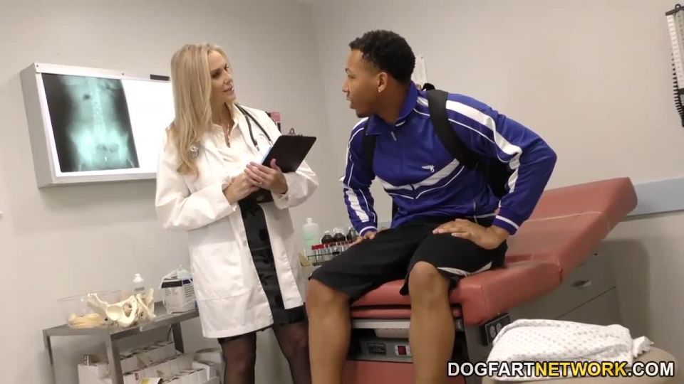 Cougar doctor julia ann cures black cock!