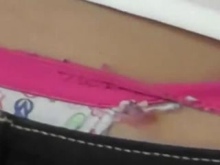 Teenage girl doesn't know her thong is  out-6