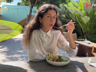 [GetFreeDays.com] Cum on a girls face in a public cafe - She eats lunch with cum on her face - Cumwalk Sex Clip January 2023-4