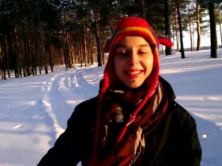 russian amateur porn video First Time PUBLIC Blowjob in Winter Laruna Mave [FullHD 1080P], laruna_mave on teen-2
