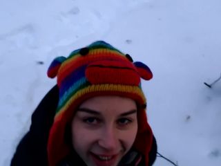 russian amateur porn video First Time PUBLIC Blowjob in Winter Laruna Mave [FullHD 1080P], laruna_mave on teen-8