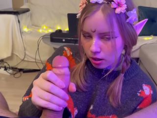 Cute Elf-Girl Sucking Big Cock - Pornhub, Yuiwoo (FullHD 2021)-8