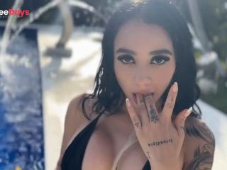 [GetFreeDays.com] Playing with milk in the pool Adult Stream June 2023-3