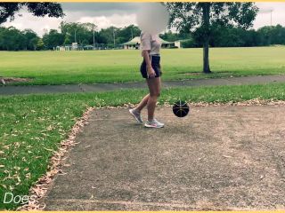 WifeyDoesMILF plays basketball BRALESS in public ｜ Underboob on show-6