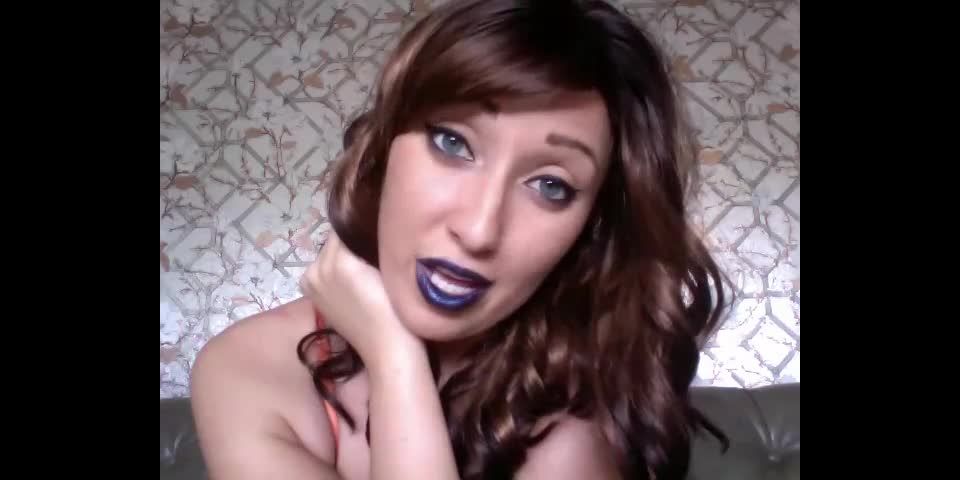 online adult clip 17 Bratty Ivana - Ruin in Blue - lipstick tease - femdom porn nylon femdom