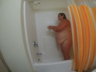 Sexy BBW Hotel Morning Shower Voyeur!-9