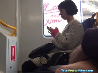 Guy masturbates in train-3