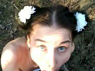 Laruna Mave in 037 Outdoor Forest Blowjob  Gagging on Cock, Facial Cumshot, we were Caught#o# | blowjob | blowjob porn -3