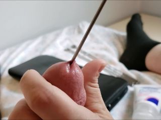 free xxx video 43 Urethral Sounding – Sounding Handjob causes Double Cumshot after too Large a Sound gets Stuck,  on cumshot -7