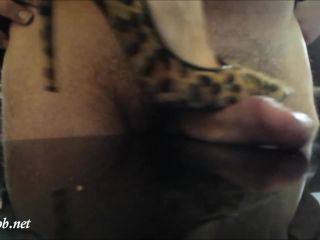 Teasing Cock With Leopard Heels – Shoejob Desires foot -3