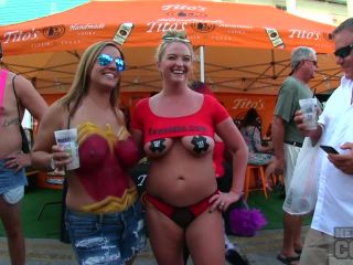 Nude Girls With Only Body Paint Out In Public On The Streets Of Fantasy Fest 2018 Key West Florida-7
