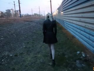 Stacy Starando - Real Public Sex Near The Railroad - Cum In Panties  - blonde - amateur porn tranny sexy blonde-7