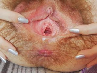 cuteblonde666 Hairy pussy gaping close up - Gape-1