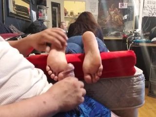 Cum shot on soles after foot worship - 1 080p-7