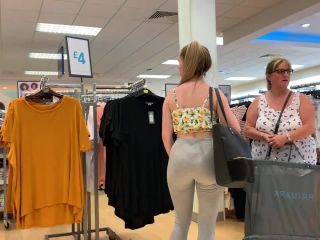 Sexy daughter shopping around with fat mother Voyeur!-8