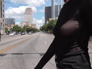 Shy Goth Exhibitionist - City Street Sheer Top | shy goth exhibitionist | voyeur -1