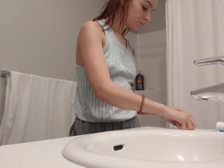 Cute tattooed girl after shower. hidden cam-3