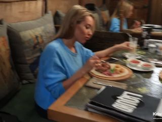 Public Blowjob Under The Table In The Restaurant Cum In Mouth-2