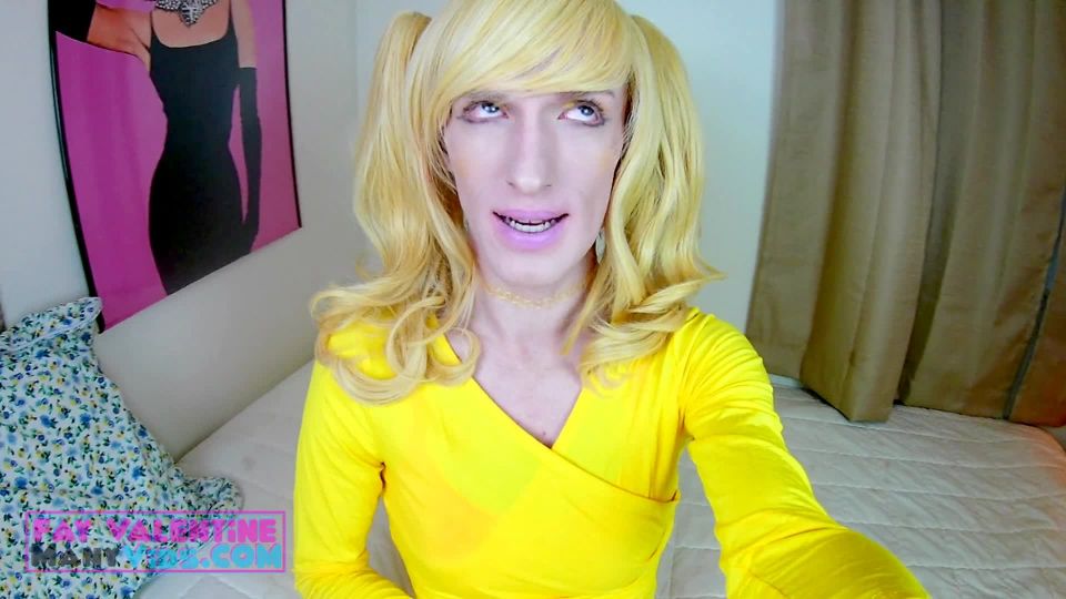 Fayvalentine369 Creampie Eating Crossdresser Huge Cock - (Webcam)