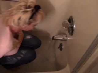 adult video clip 48 randy moore femdom Wet Jeans and T-shirt in Bath Tub, barefoot on feet porn-1