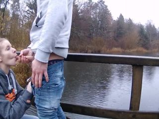 Amateur blowjob by the river-1