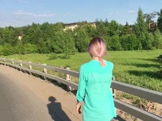 Sobestshow, Freya Stein - Public Throat Blowjob in the Forest from a Cute Teen  | cute | russian amateur webcam young girl small tits masturbation-0