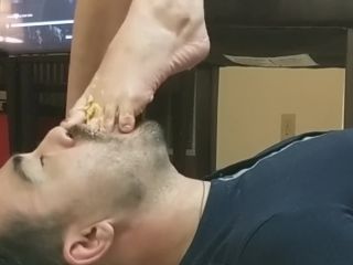 Mooshing a Twinkie With My Feet, Then Having Tip Lick Them - (Feet porn)-5