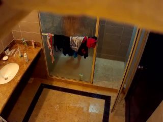 Chubby asian wife caught by camera in bathroom-2
